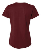 Hanes S04V Ladies' Nano-T V-Neck T-Shirt #color_MAROON