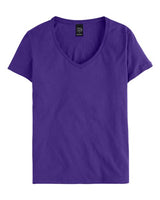 Hanes S04V Ladies' Nano-T V-Neck T-Shirt #color_PURPLE