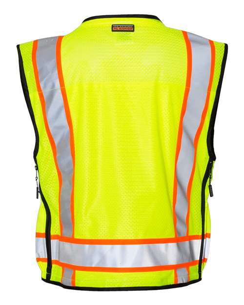 Kishigo S5000-5001 Professional Surveyors Vest #color_Lime