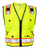Kishigo S5000-5001 Professional Surveyors Vest #color_Lime