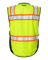 Kishigo S5002-5003 Premium Black Series Surveyors Vest #color_Lime