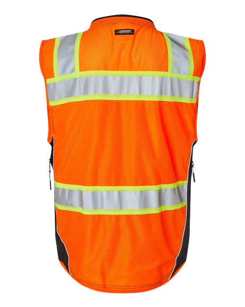 Kishigo S5002-5003 Premium Black Series Surveyors Vest #color_Orange
