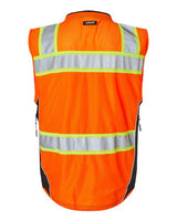 Kishigo S5002-5003 Premium Black Series Surveyors Vest #color_Orange