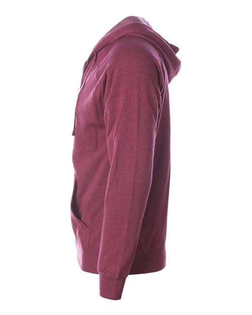 Independent Trading Co. PRM33SBZ Special Blend Raglan Full-Zip Hooded Sweatshirt #color_Crimson