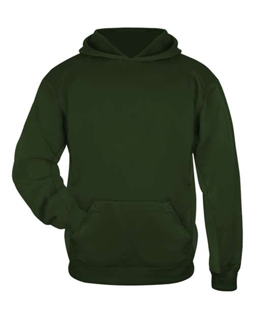 Badger 2454 Youth Performance Fleece Hooded Sweatshirt #color_Forest