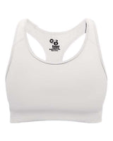 Badger 2636 Girls' B-Sport Bra Top #color_White
