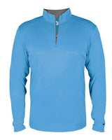 Badger 4102 B-Core Quarter-Zip Pullover #color_Columbia Blue/ Graphite