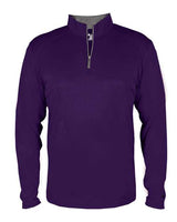 Badger 4102 B-Core Quarter-Zip Pullover #color_Purple/ Graphite