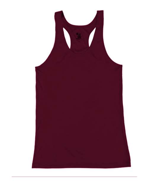 Badger 4166 Women’s B-Core Racerback Tank Top #color_Maroon