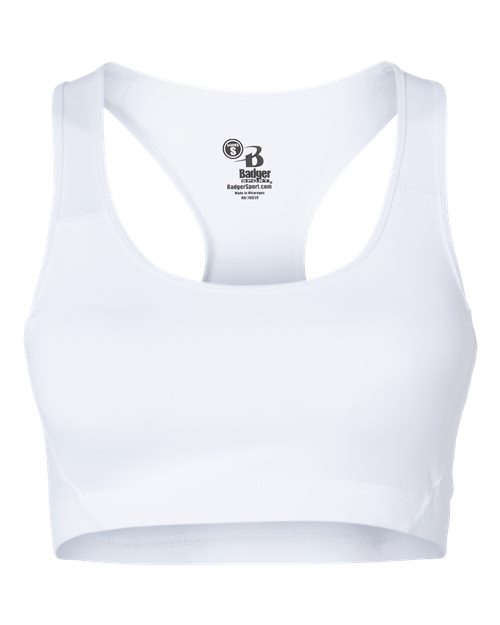 Badger 4636 Women's B-Sport Bra Top #color_White