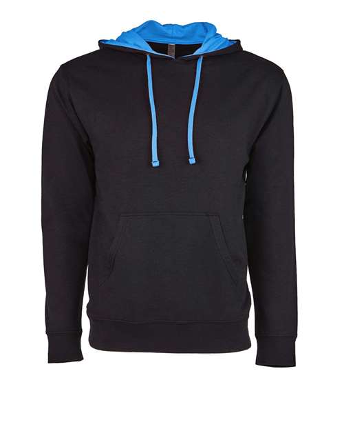 Next Level 9301 Unisex French Terry Pullover Hoodie #color_BLACK/ TURQUOISE