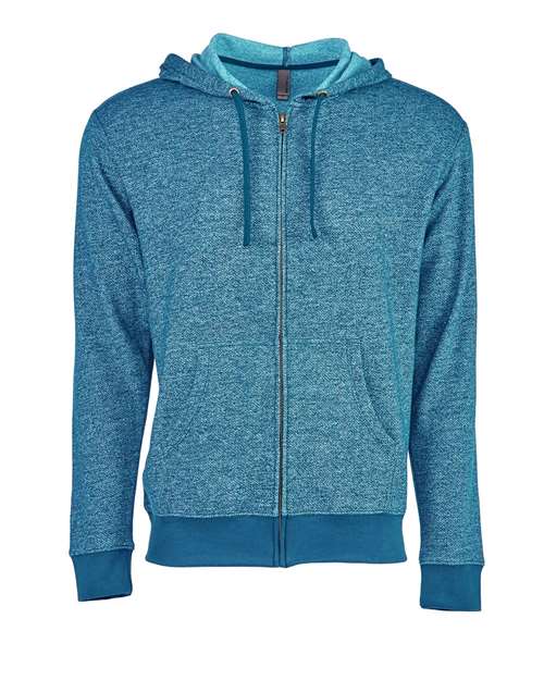 Next Level 9600 Adult Denim Fleece Full-Zip Hoodie #color_TURQUOISE