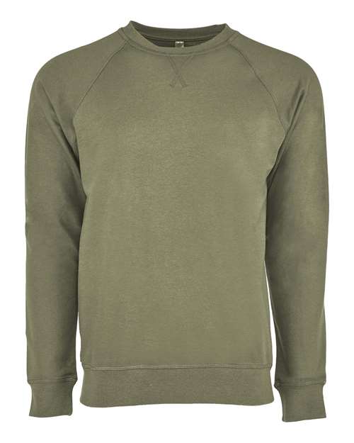 Next Level N9000 Unisex French Terry Raglan Crew #color_MILITARY GREEN