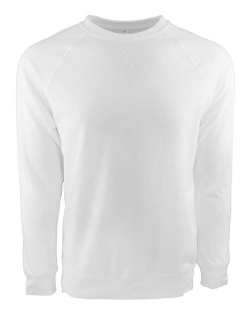 Next Level N9000 Unisex French Terry Raglan Crew #color_WHITE