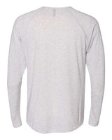 Next Level 6072 Men's Triblend Long-Sleeve Henley #color_HEATHER WHITE