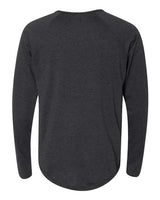Next Level 6072 Men's Triblend Long-Sleeve Henley #color_VINTAGE BLACK