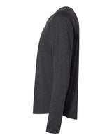 Next Level 6072 Men's Triblend Long-Sleeve Henley #color_VINTAGE BLACK