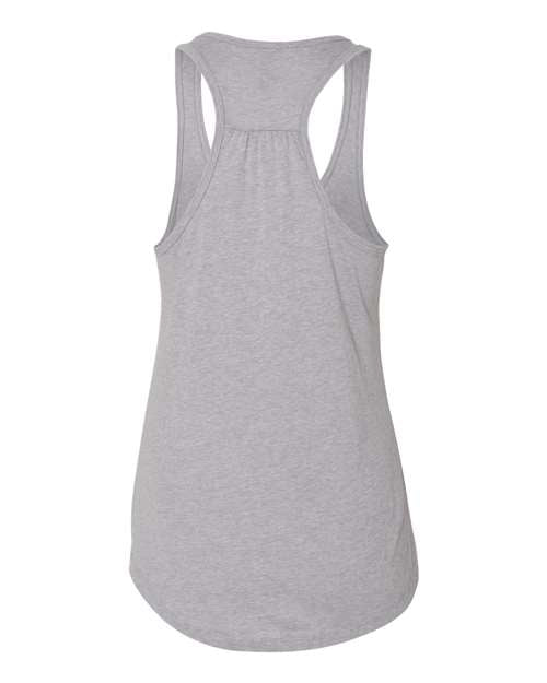 Next Level 6338 Ladies' Gathered Racerback Tank #color_HEATHER GRAY