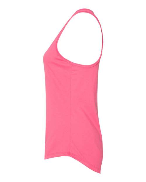 Next Level 6338 Ladies' Gathered Racerback Tank #color_HOT PINK
