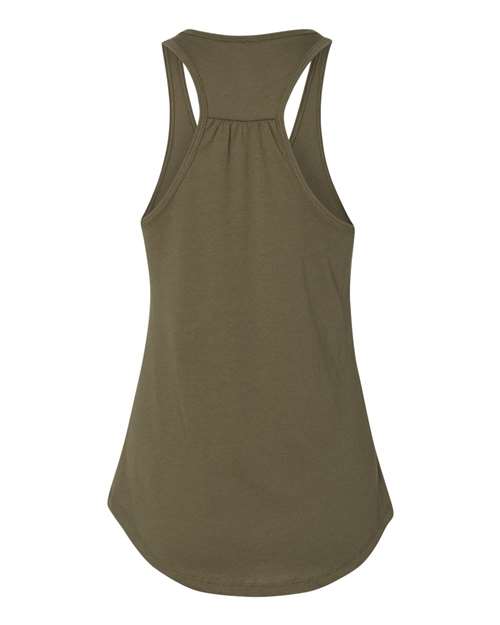 Next Level 6338 Ladies' Gathered Racerback Tank #color_MILITARY GREEN