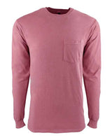 Next Level 7451 Adult Inspired Dye Long-Sleeve Crew with Pocket #color_SMOKED PAPRIKA