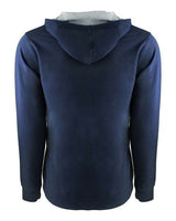 Next Level 9601 Adult French Terry Zip Hoodie #color_MID NVY/ HTH GRY