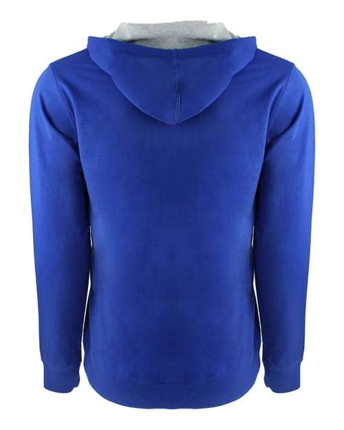 Next Level 9601 Adult French Terry Zip Hoodie #color_ROYAL/ HTHR GRAY