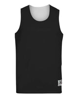 Augusta Sportswear 148 Adult Wicking Polyester Reversible Sleeveless Jersey #color_BLACK/ WHITE