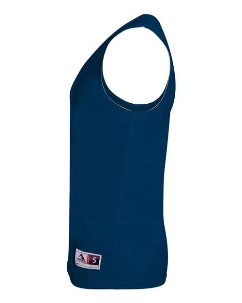 Augusta Sportswear 148 Adult Wicking Polyester Reversible Sleeveless Jersey #color_NAVY/ WHITE