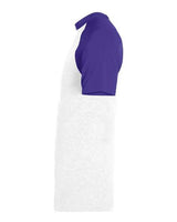 Augusta Sportswear 423 Adult Short-Sleeve Baseball Jersey #color_WHITE/ PURPLE