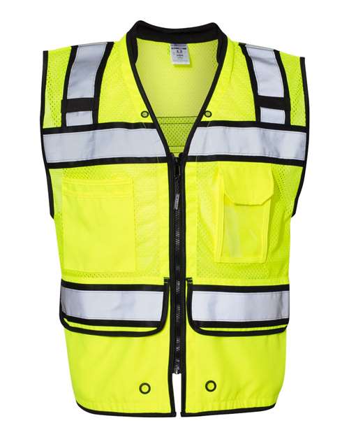 Kishigo S5004-5005 High-Performance Surveyors Vest #color_Lime