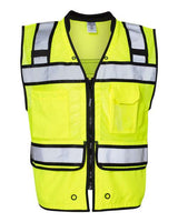 Kishigo S5004-5005 High-Performance Surveyors Vest #color_Lime