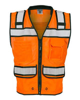 Kishigo S5004-5005 High-Performance Surveyors Vest #color_Orange