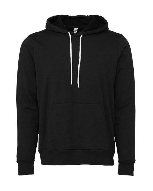 Bella + Canvas 3719 Unisex Sponge Fleece Pullover Hooded Sweatshirt #color_BLACK HEATHER