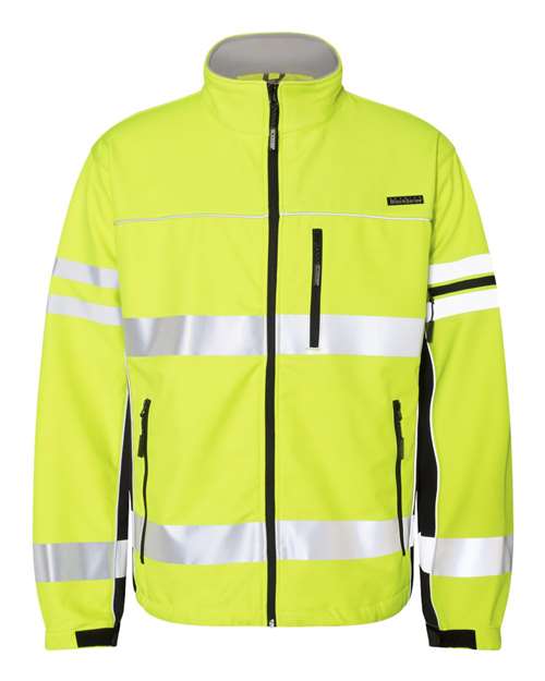 Kishigo JS137-138 Premium Black Series Class 3 Soft Shell Jacket #color_Lime