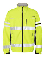 Kishigo JS137-138 Premium Black Series Class 3 Soft Shell Jacket #color_Lime