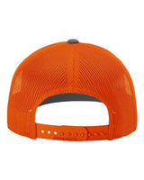 Richardson 112 Snapback Trucker Cap #color_Charcoal/ Orange