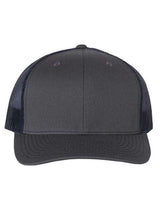 Richardson 112 Snapback Trucker Cap #color_Charcoal/ Navy