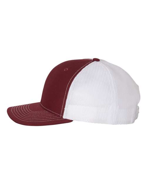 Richardson 112 Snapback Trucker Cap #color_Cardinal/ White