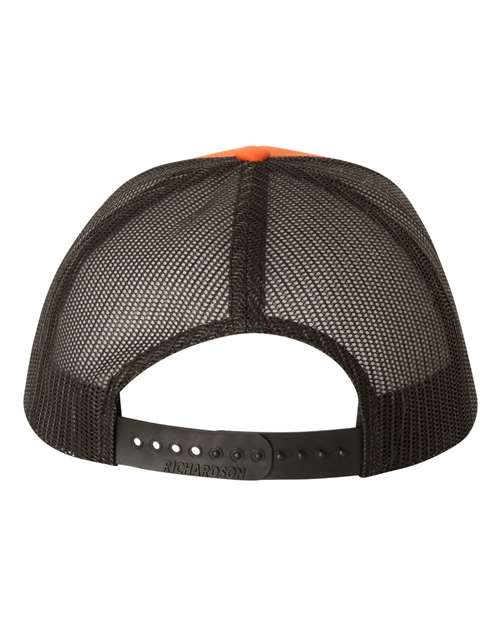 Richardson 112 Snapback Trucker Cap #color_Orange/ Black