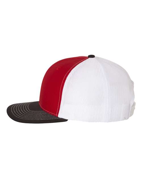 Richardson 112 Snapback Trucker Cap #color_Red/ White/ Black