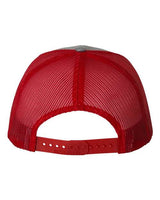 Richardson 112 Snapback Trucker Cap #color_Heather Grey/ Red