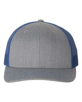 Richardson 112 Snapback Trucker Cap #color_Heather Grey/ Royal