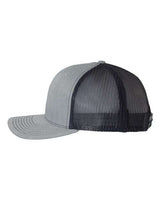 Richardson 112 Snapback Trucker Cap #color_Heather Grey/ Navy