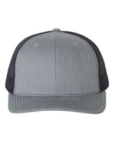 Richardson 112 Snapback Trucker Cap #color_Heather Grey/ Navy
