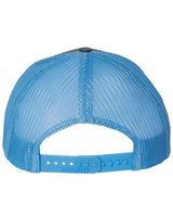 Richardson 112 Snapback Trucker Cap #color_Charcoal/ Columbia Blue