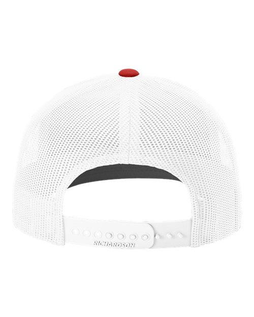 Richardson 112 Snapback Trucker Cap #color_Navy/ White/ Red