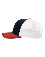 Richardson 112 Snapback Trucker Cap #color_Navy/ White/ Red