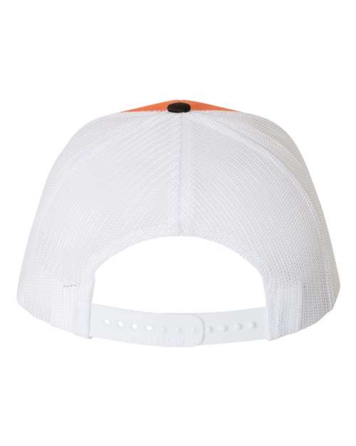 Richardson 112 Snapback Trucker Cap #color_Orange/ White/ Black