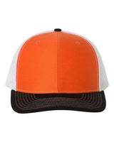Richardson 112 Snapback Trucker Cap #color_Orange/ White/ Black